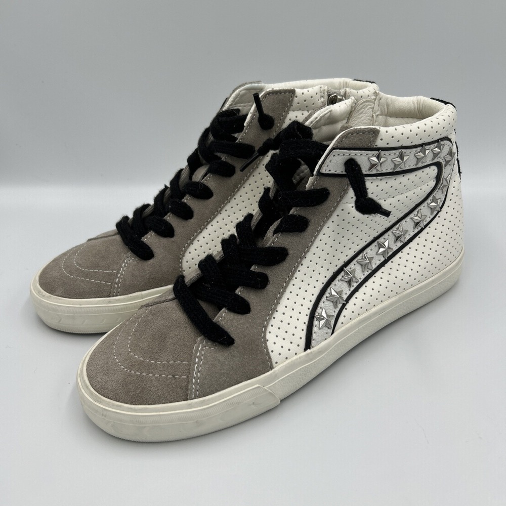 Vintage Havana Gadol Women's Size 8 Studded High Top White Gray Black Sneakers